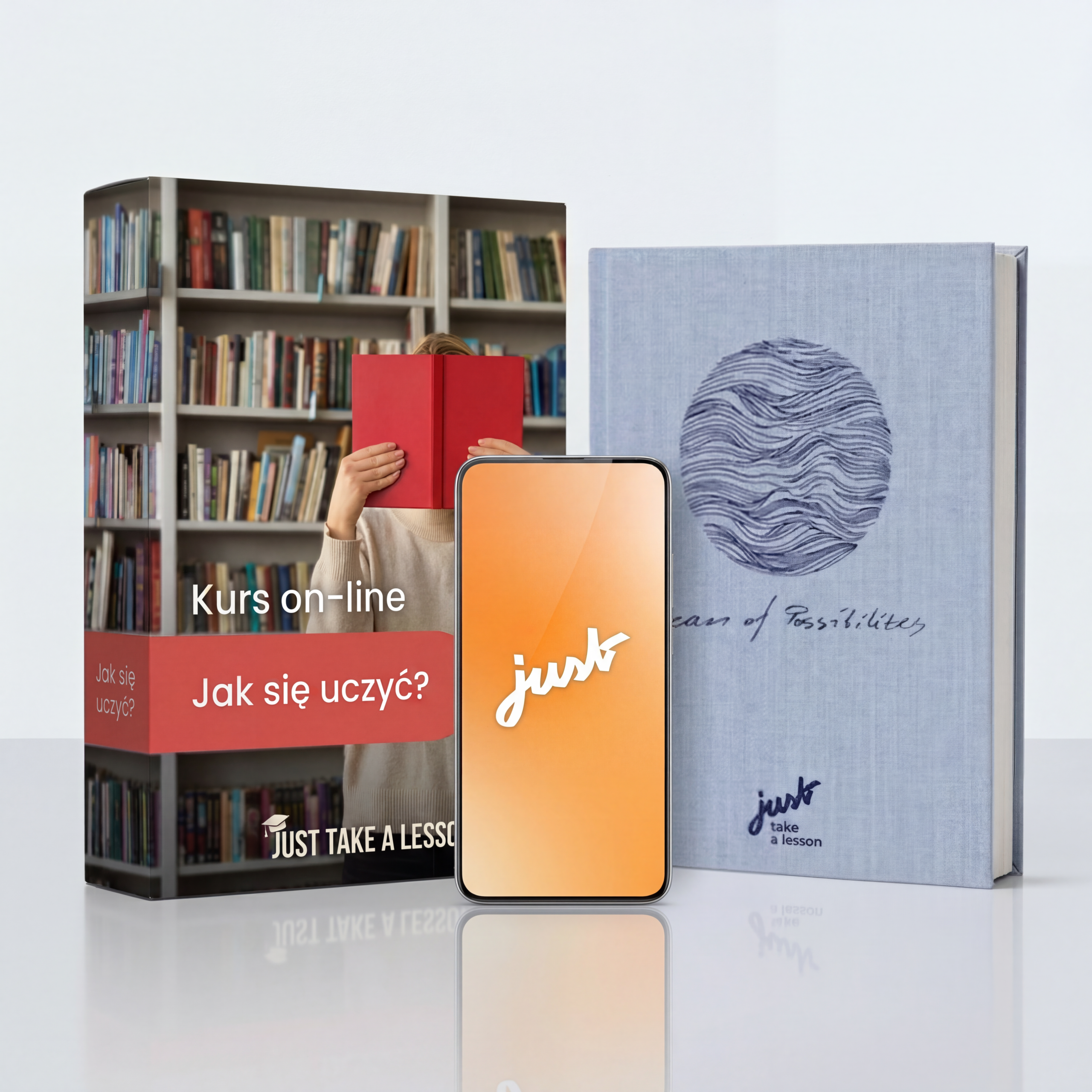 Pakiet Pewna Siebie - Elegancki, fizyczny planer i kurs. Kompozycja lifestyle'owa.