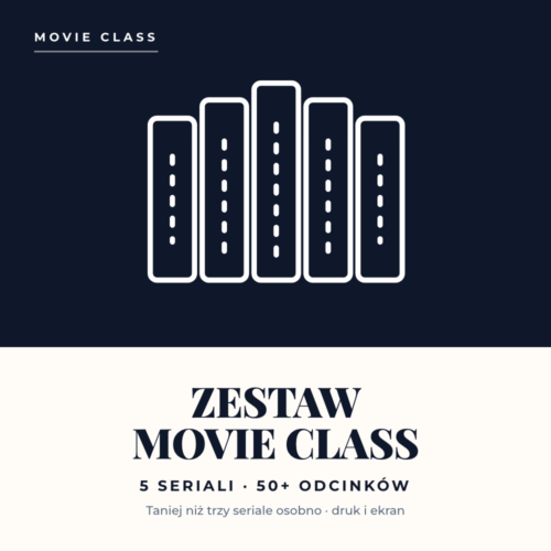 Zestaw Movie Class — 5 seriali, ponad 50 odcinków, ćwiczenia PDF do nauki angielskiego
